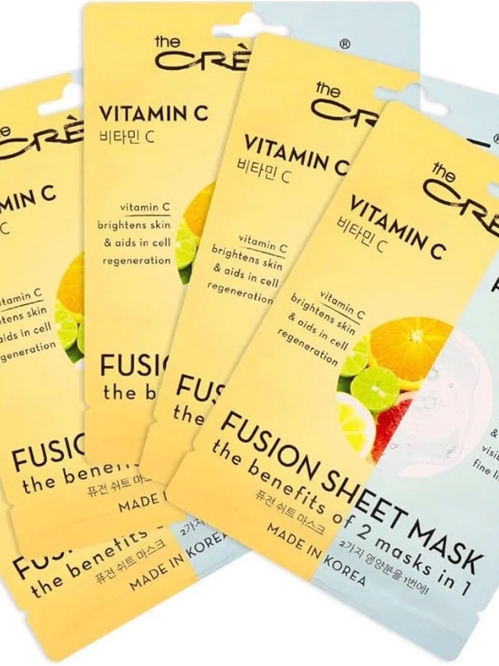 The Crème Shop - Vitamin C & Hyaluronic Acid Fusion Full Face Masks NIB